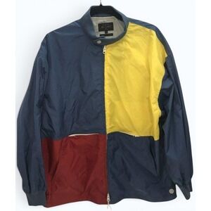 BEAMS PLUS Colorblock Nylon Taffeta Windbreaker Jacket Japan Men's M Full Zip